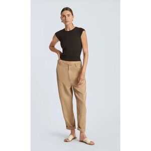 NWT Everlane Relaxed Fit Tencel Chinos Pants, Size 2, MSRP $118, Dark Khaki